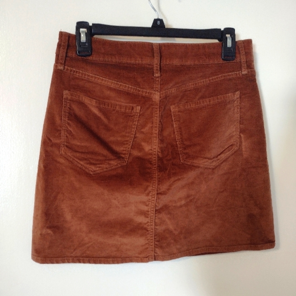 NWT Old Navy brown velvet skirt size 4